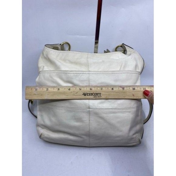 coach white gold leather cross body bag - Picture 2 of 9